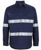 JB's CLOSE FRONT L/S 150G W/SHIRT REFLECTIVE TAPE NAVY - 2XS
