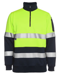 JB's BIOMOTION (D+N) 1/2 ZIP FLEECY SWEAT LIME/NAVY-XS