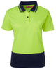 JB's LADIES HV S/S COMFORT POLO LIME/PINK