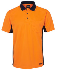 JB's HV S/S SPORT POLO LIME/NAVY -XS