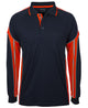 JB's L/S STREET PANEL POLO BLACK/LIME-2XS