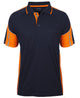 JB's S/S STREET PANEL POLO BLACK/LIME-2XS