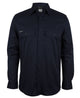 JB's L/S STRETCH WORK SHIRT NAVY - 3XS