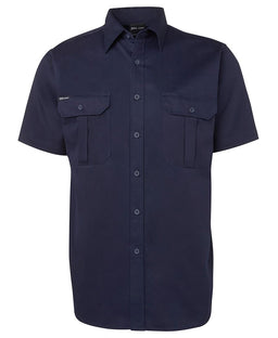 JB's S/S 190G WORK SHIRT NAVY-S