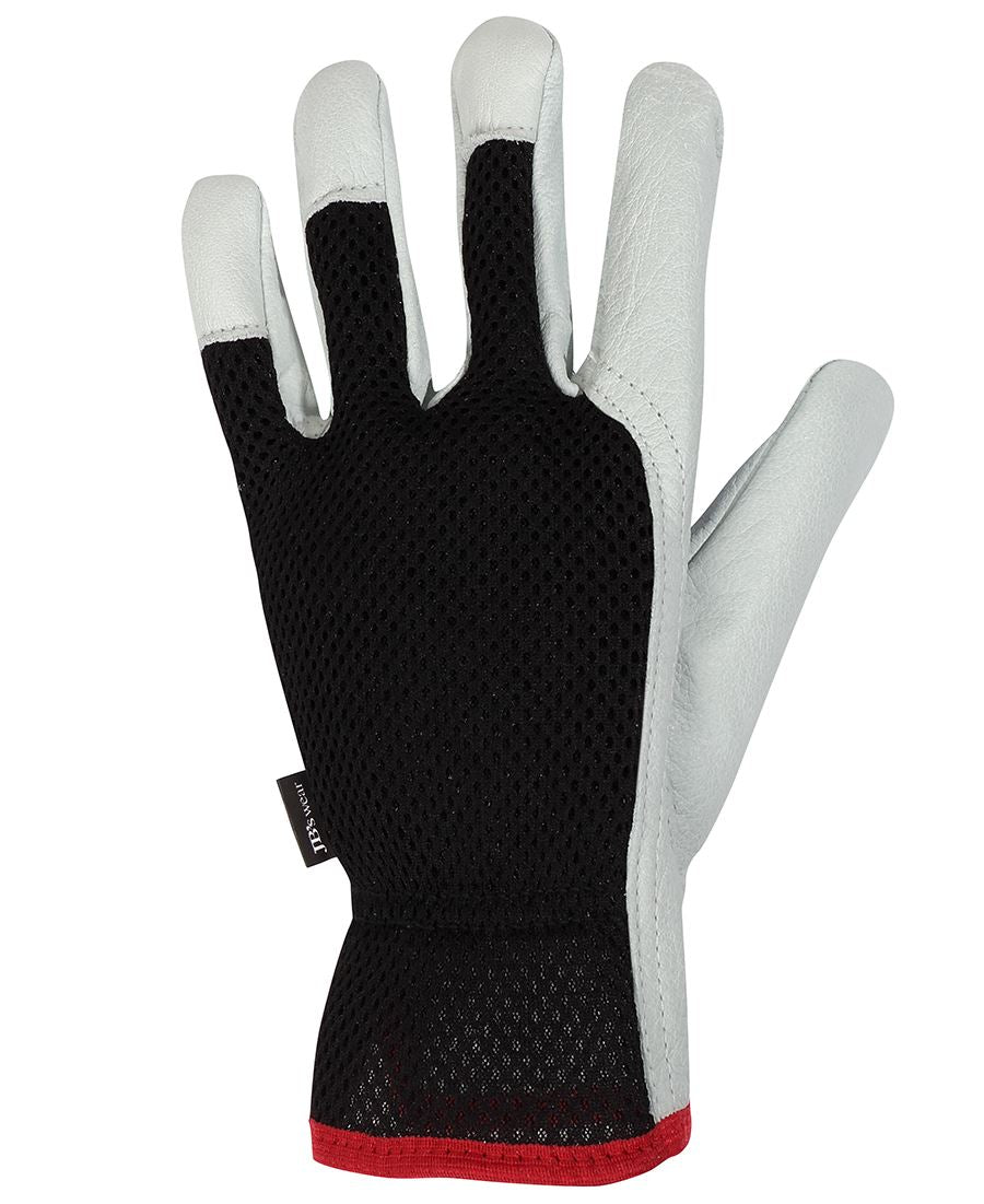 JB's VENTED RIGGER GLOVE (12 PK) BLACK/NATURAL - S