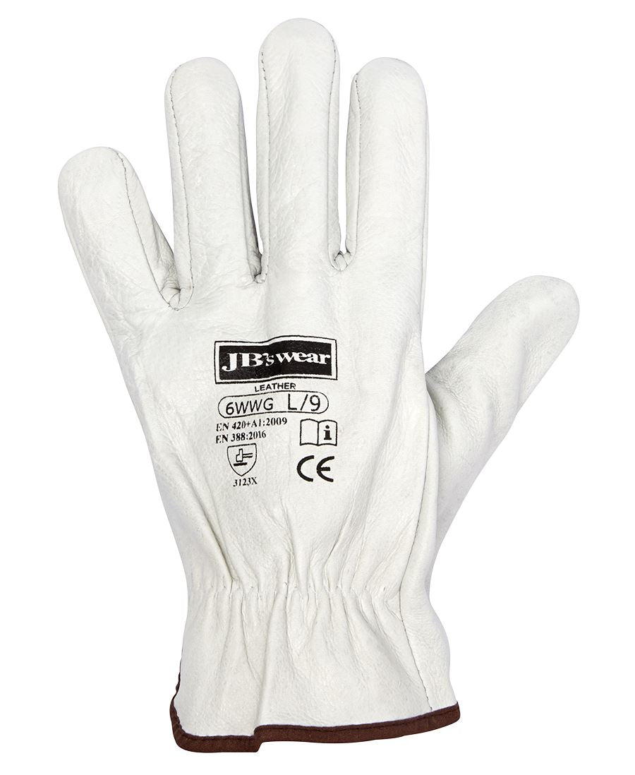 JB's PREMIUM RIGGER GLOVE (12 PK) CE 3,1,2,3 NATURAL - S