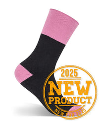 JB's LADIES WORK SOCK 3 PACK BLACK/MIX PINK - 5