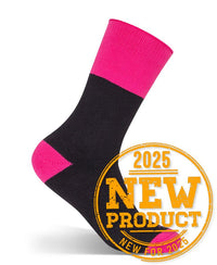 JB's LADIES WORK SOCK 3 PACK BLACK/MIX PINK - 5