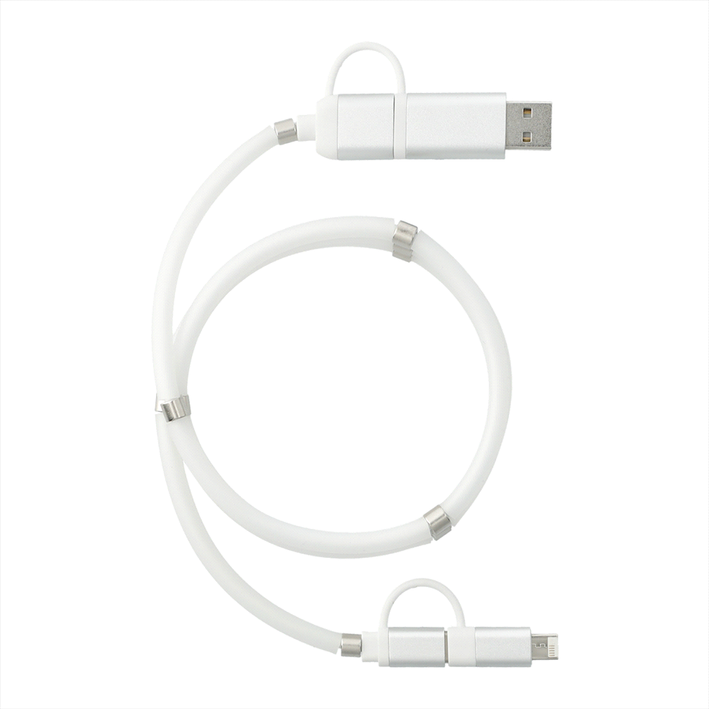 Whirl 5-In-1 Data Transfer Cable w/ Magnetic Wrap
