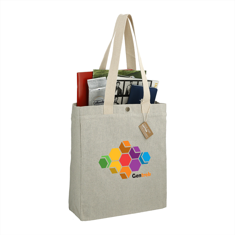 Repose 10oz Recycled Cotton Box Tote w/Snap