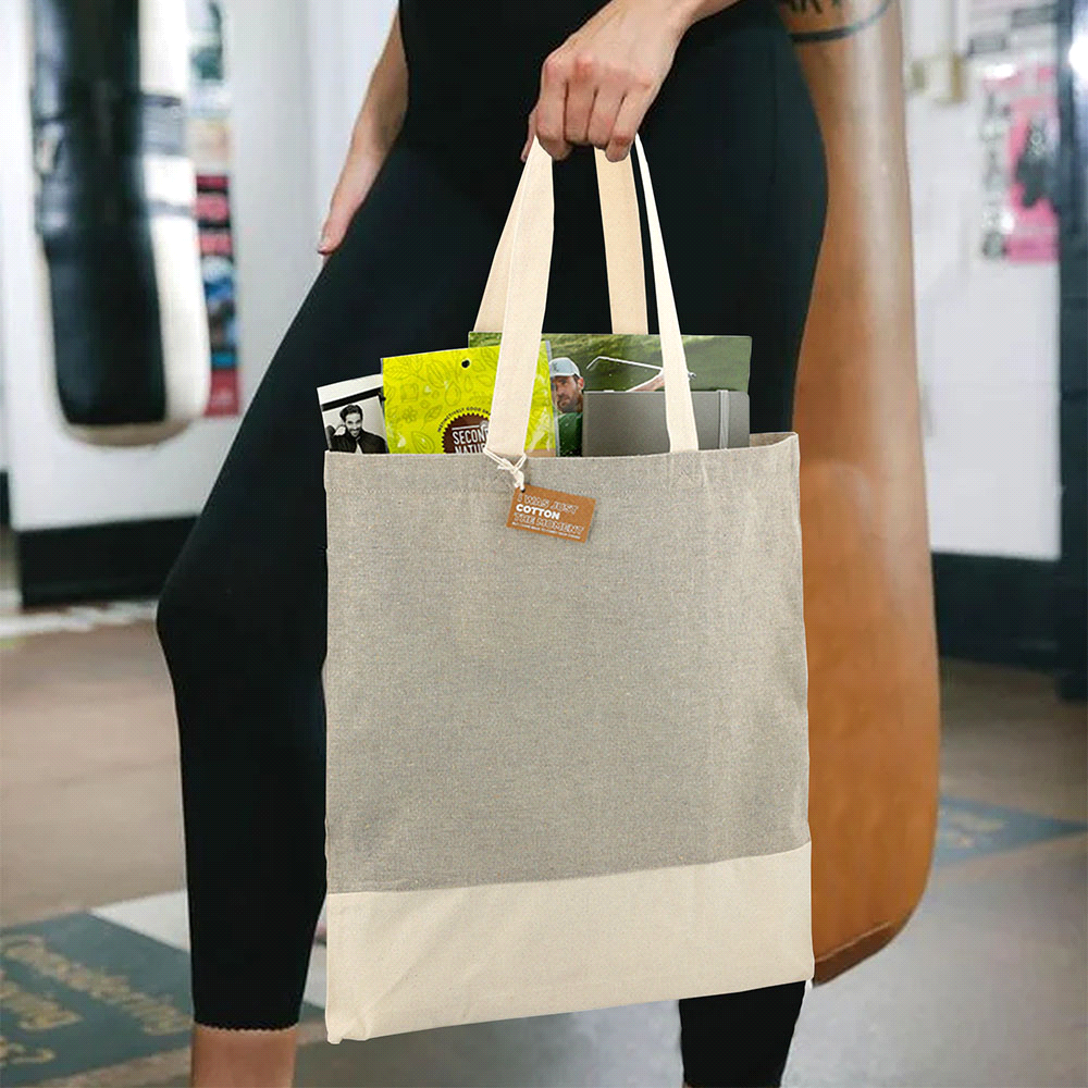 Split Recycled Cotton Twill Convention Tote