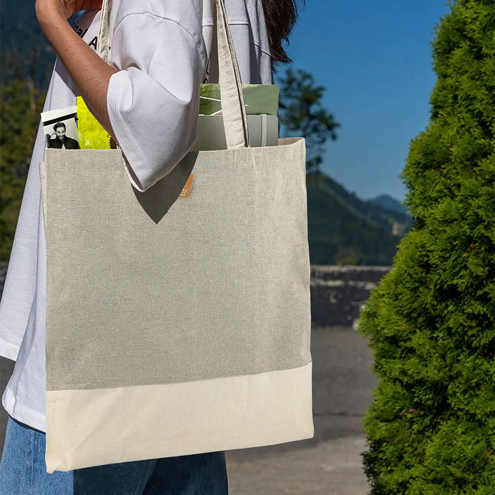 Split Recycled Cotton Twill Convention Tote