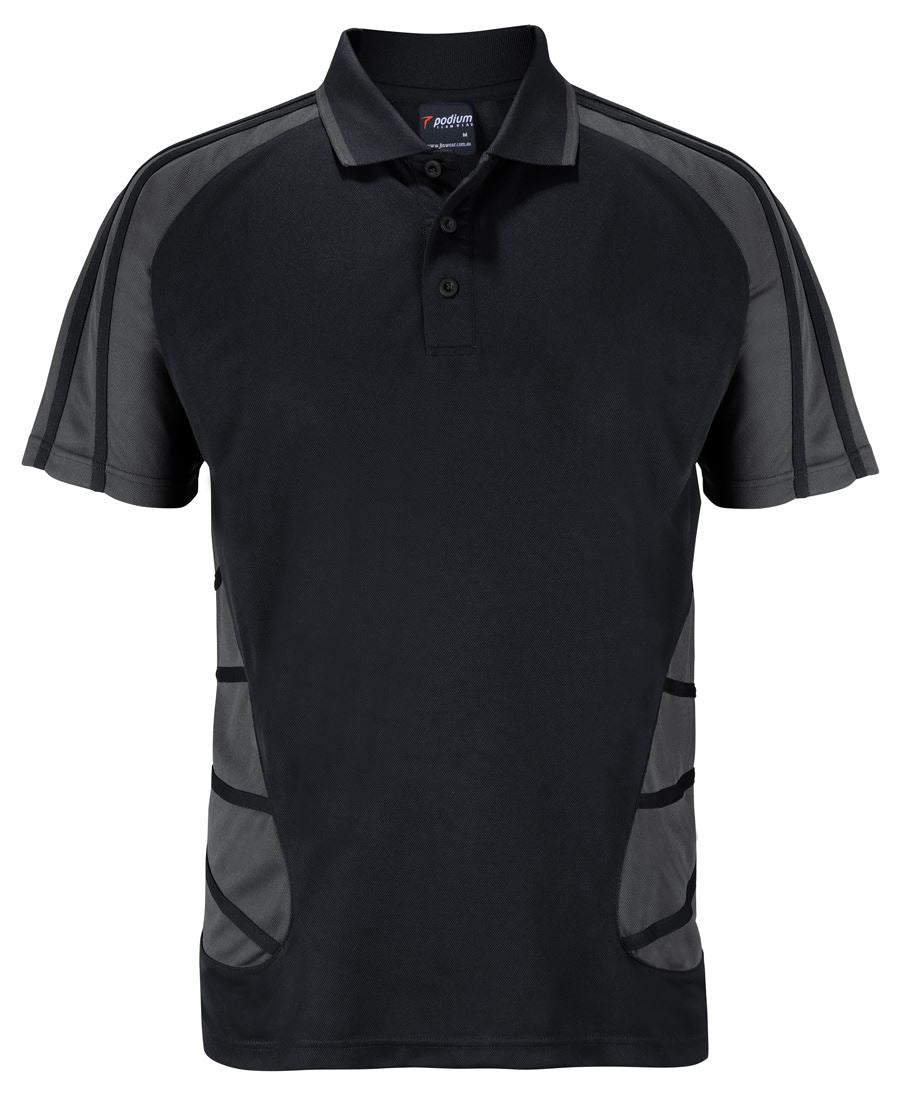 PODIUM ARACHNID POLO BLACK/RED - 2XS
