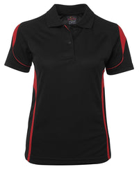 PDM LADIES BELL POLO BLACK/RED