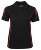 PDM LADIES BELL POLO BLACK/RED