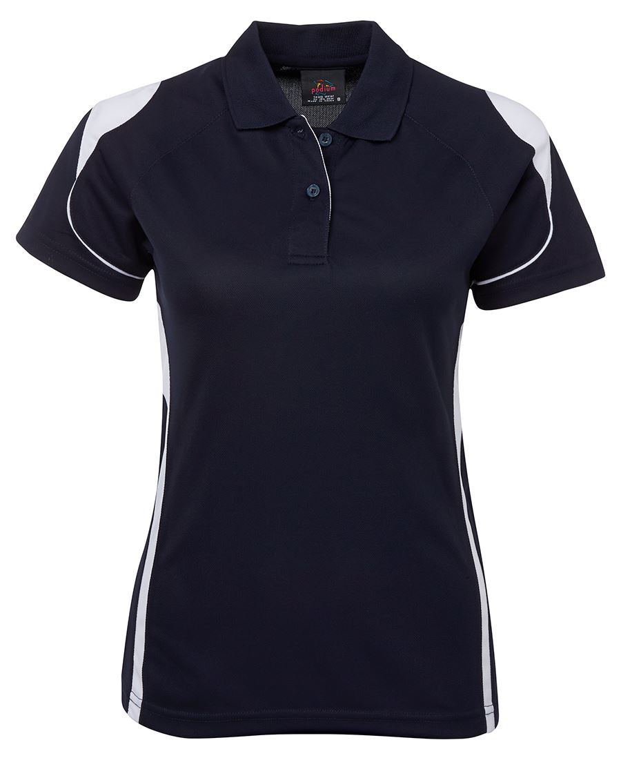 PDM LADIES BELL POLO BLACK/RED