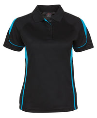 PDM LADIES BELL POLO BLACK/RED