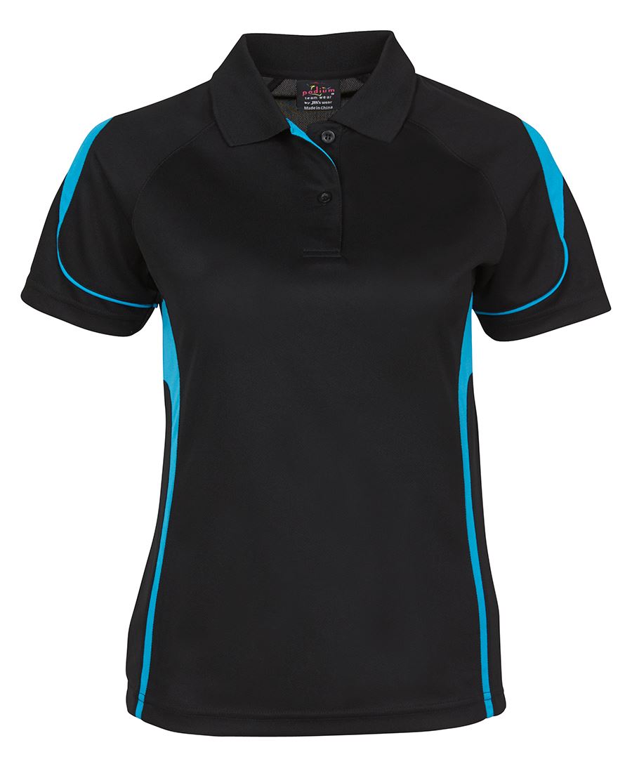 PDM LADIES BELL POLO BLACK/RED
