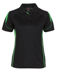 PDM LADIES BELL POLO BLACK/RED