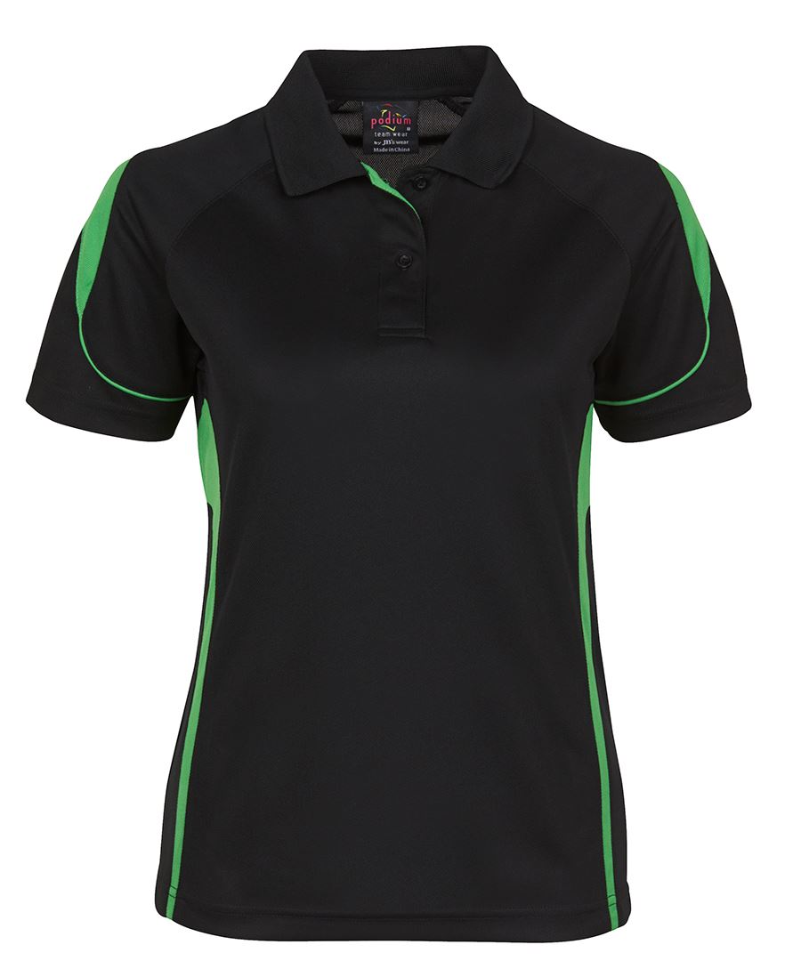 PDM LADIES BELL POLO BLACK/RED