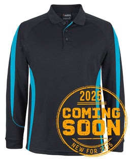 PDM L/S BELL POLO BLACK/AQUA - 3XS