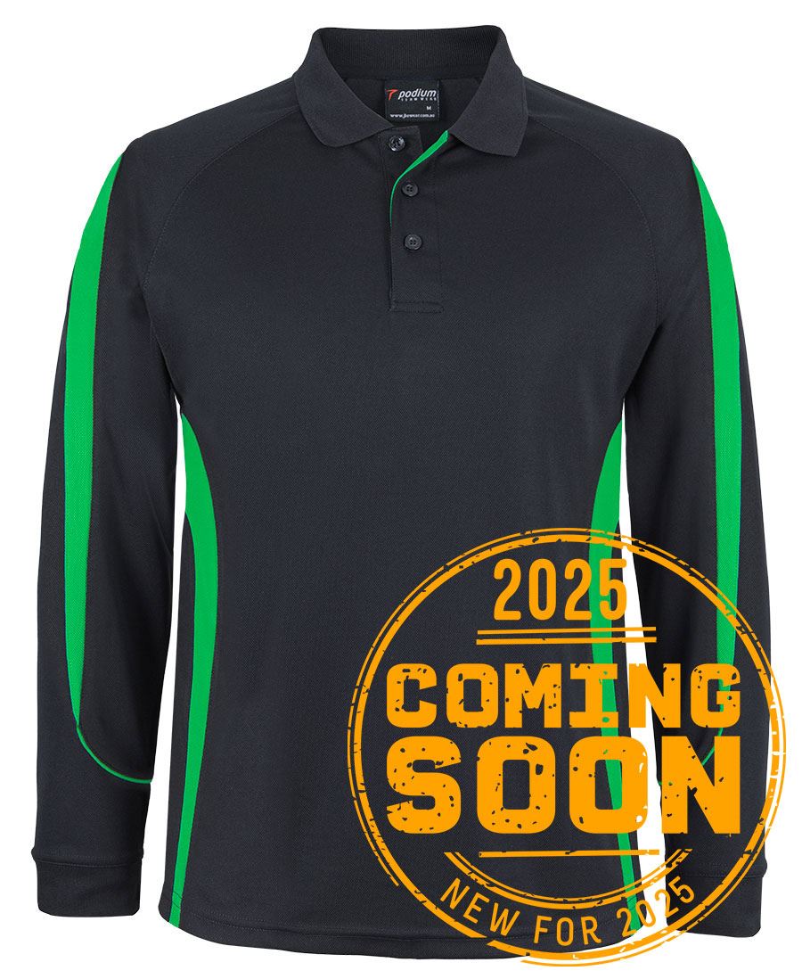 PDM L/S BELL POLO BLACK/AQUA - 3XS