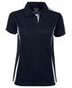 PODIUM LADIES COOL POLO BLACK/AQUA/GREY