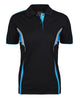 PODIUM LADIES COOL POLO BLACK/AQUA/GREY