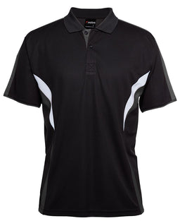 PODIUM COOL POLO BLACK/RED/GREY