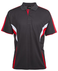 PODIUM COOL POLO BLACK/RED/GREY