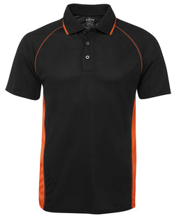 PDM COVER POLO BLACK/ORANGE - S