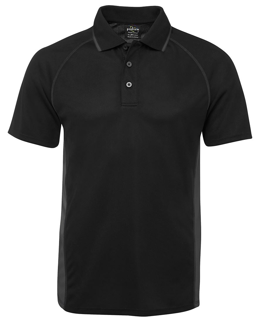 PDM COVER POLO BLACK/ORANGE - S