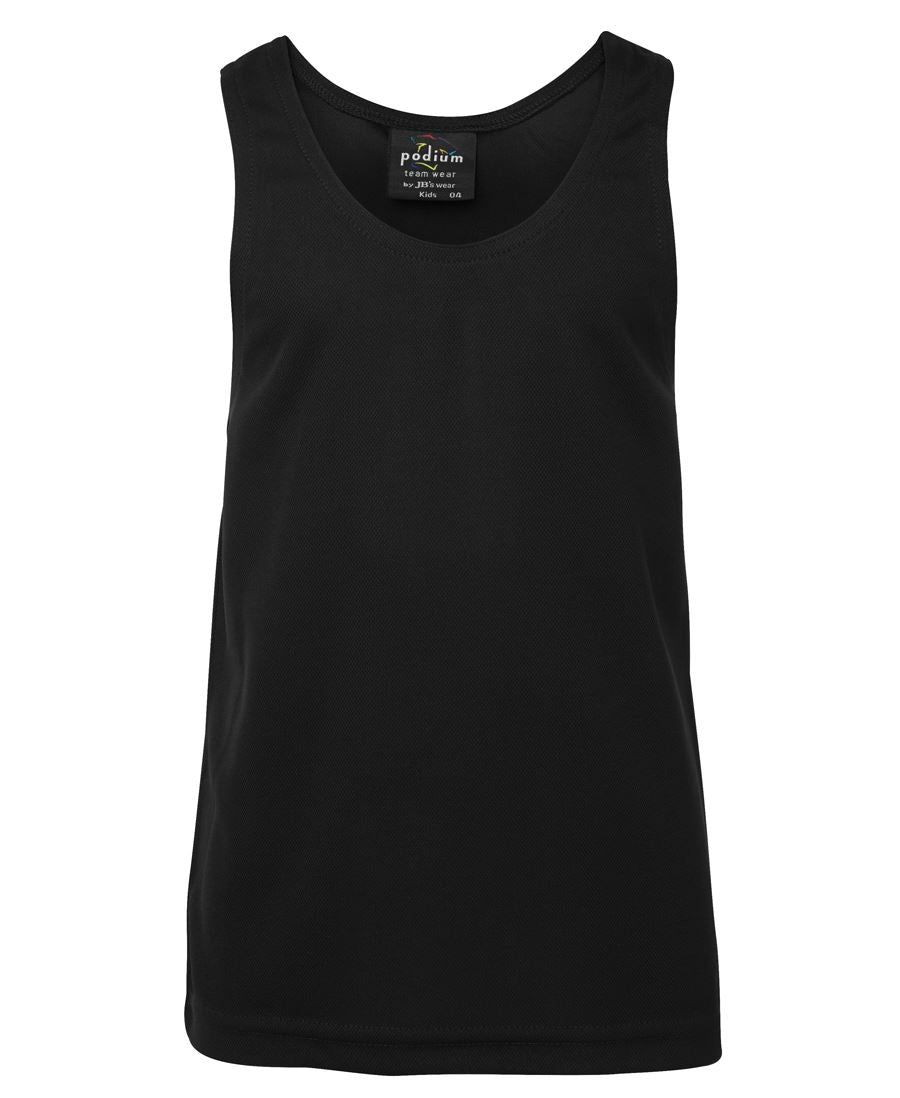 PODIUM KIDS POLY SINGLET BLACK