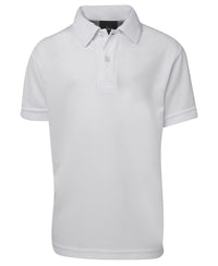 PODIUM KIDS S/S POLY POLO WHITE