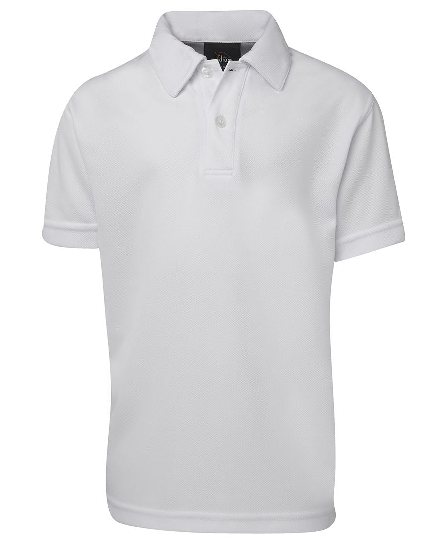 PODIUM KIDS S/S POLY POLO WHITE