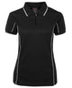 PODIUM LADIES PIPING POLO FOREST/WHITE