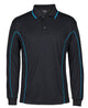 PODIUM L/S PIPING POLO BLACK/RED-2XS