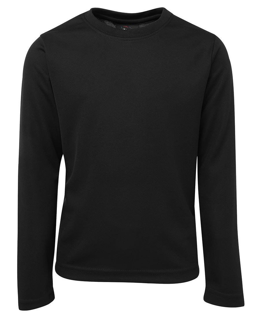 PODIUM KIDS L/S POLY TEE BLACK