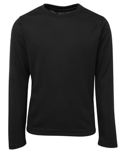 PODIUM KIDS L/S POLY TEE BLACK