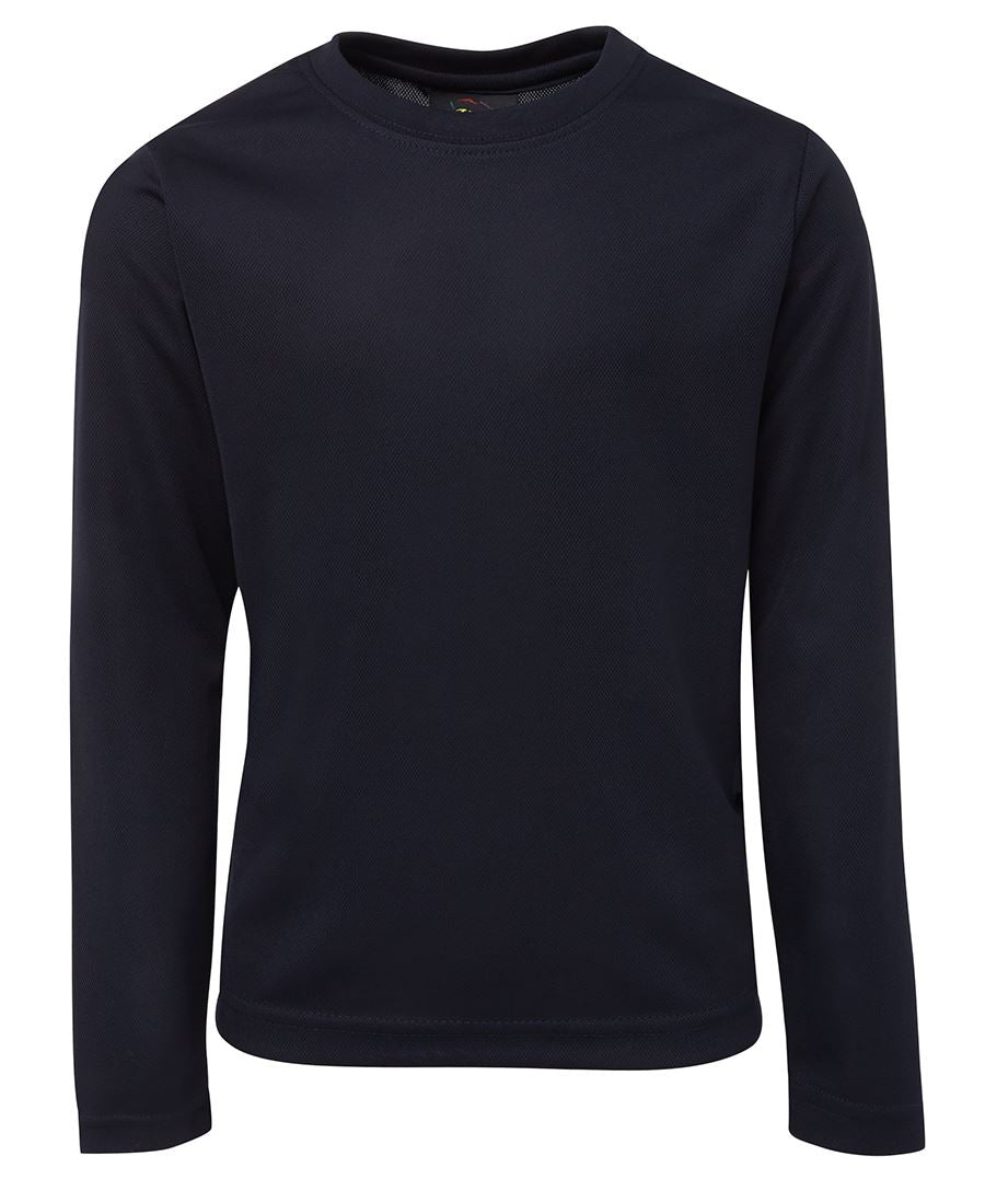 PODIUM KIDS L/S POLY TEE BLACK