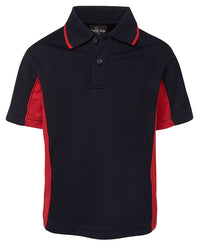PODIUM KIDS C/TRAST POLO FOREST/GOLD