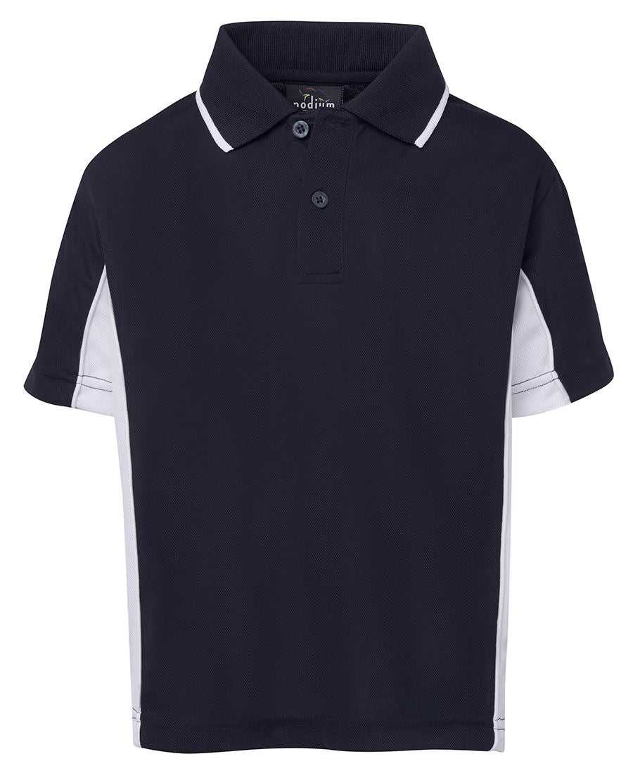 PODIUM KIDS C/TRAST POLO FOREST/GOLD