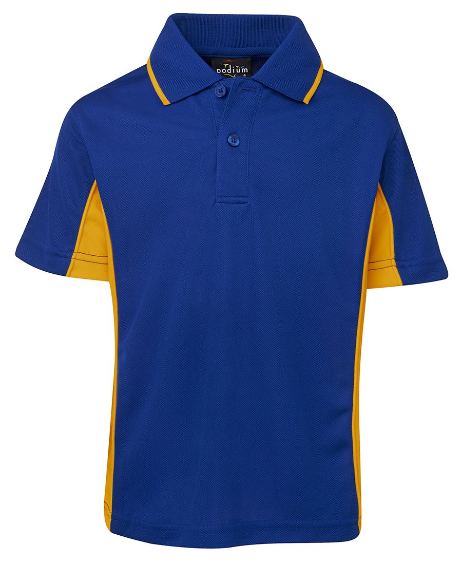PODIUM KIDS C/TRAST POLO FOREST/GOLD
