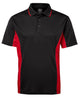 PODIUM C/TRAST POLO BLACK/RED-S