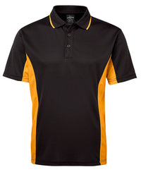 PODIUM C/TRAST POLO BLACK/RED-S