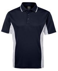PODIUM C/TRAST POLO BLACK/RED-S