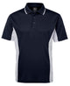 PODIUM C/TRAST POLO BLACK/RED-S