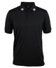 PODIUM 4 STRIPE S/S STRETCH POLO BLACK/CHARCOAL - 3XS
