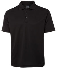 PODIUM S/S POLY POLO BLACK -2XS