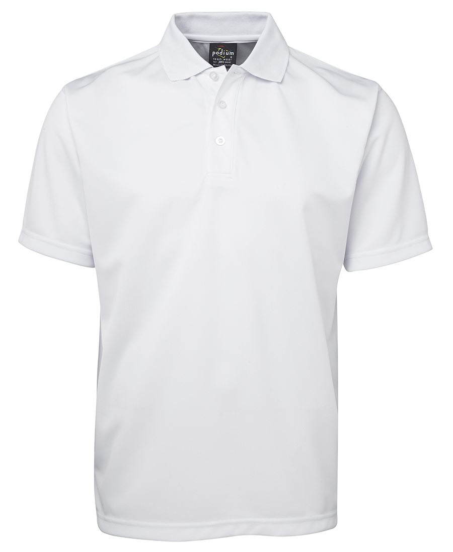 PODIUM S/S POLY POLO BLACK -2XS